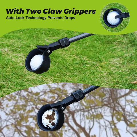9Ft Telescopic Golf Ball Retriever With Carbon Fiber Shaft Ultra Lightweight And Durable Golf Ball Grabber And Picker Upper With Two Claw Sucker Tool For Water Retrieval Gift For Men And Women Golfers