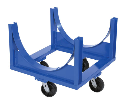 Heavy Duty Steel Workhorse Cradle For Moving And Storing Pipes Channel Bar Stock Barrels Or Drums 4000 Lb Capacity Blue Powder Coated Finish