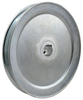 Heavy Duty Single Groove V Belt Pulley 7 Inch Outer Diameter 7/8 Inch Bore Carbon Steel Motor Pulley For A B 5L 4L Belts Zinc Plated 1020 Steel