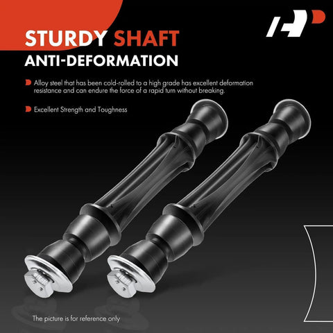 Front Sway Bar Link Stabilizer For Chevy Avalanche Silverado Suburban Tahoe And Cadillac Escalade SUVs Durable Suspension Upgrade With Easy Install Replaces Worn Links For A Smoother Ride And Reduced Body Roll, pair of alloy steel links