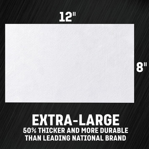 Image showing an 8x12 inch Grimy Scrub Workshop Wipes With Scrubbing Beads For Grease Grime Oil Paint And Caulk.