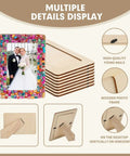 Fun DIY Mosaic Photo Frame Kit For 4x6 Photos 8 Unfinished Wooden Frames With Mosaic Tiles And Included Glue Finger Cots And Spreader Tools showing frame details and placement options.