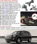 VVT Intake And Exhaust Camshaft Position Actuator Kit With Cam And Crankshaft Sensors For 2.0L 2.2L 2.4L GM Cars Including Equinox Malibu Cobalt HHR Aura Terrain Verano G6 Pontiac Saturn, black and silver sensors