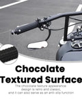 25mm One Inch Universal Vintage Motorcycle Hand Grips With Open End Anti Slip TPU for Cafe Racer Cruiser Dirt Bikes installed view