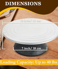 12-inch diameter pottery sculpting wheel on a black cast-iron base with a gray turntable