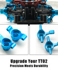 Dope Aluminum Front Steering Knuckles Arm And Rear Hub Carriers Set For TT02 RC Car Upgrade Parts CNC Machined