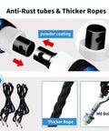 Anti-rust tubes and thicker ropes for 40 Inch Saucer Tree Swing For Kids And Adults, Heavy Duty 700 lb Capacity, blue.