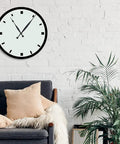 High Torque Silent DIY Wall Clock Movement Kit With Two Quartz Movements, 8 Inch Long Hands, clock on wall above sofa
