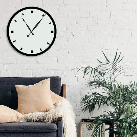 High Torque Silent DIY Wall Clock Movement Kit With Two Quartz Movements, 8 Inch Long Hands, clock on wall above sofa