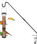 Deck Hook Railing And Fence Mount 28 Inch Powder Coated Metal Shepherds Hook Bracket For Outdoor Plant Hanger Bird Feeder Hanger