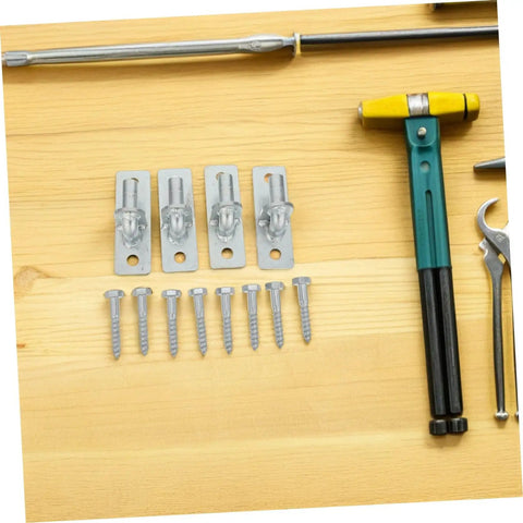 Heavy Duty Wall Mount Gate Hinges 4 Pack Galvanized Iron Frame Weather Proof Design No Sweat Bolt Install For Fence Posts And Barn Doors Built Solid For Any Backyard Setup With Standard Pin Openings including installation hardware and screws.