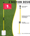 Two Pack 3Ft Golf Flagstick Mini Putting Green With Hole Cup Set showing fiberglass flagstick and detachable grip cap