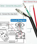 Heavy Duty 12V Winch Switch With Mounting Bracket Featuring Thumb Control Rocker For Atv Utv And 4 Wheeler with circuit diagram detailing connections.