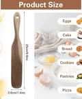 Wooden Skinny Spurtle 10 Inch For Sourdough Starter And Bread Mixing next to baking ingredients