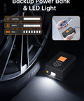 Cordless Tire Inflator Air Pump With 22 Cylinder Power 40 L Per Min 6X Faster Than Traditional 150 PSI with LED light