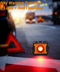 Magnetic LED Work Light With 1500 Lumens, 7 Modes, 270 Degree Rotatable, Waterproof COB Flood Light on road with red light