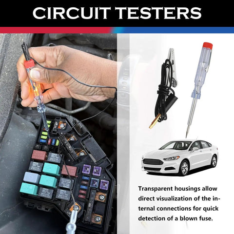 Bad Boy Universal Car Fuse Assortment Kit Featuring 120 Piece Blade Set With Integrated Tester And Removal Grabbers Covers All Gauges From Two Amps To Thirty Five Amps To Keep Your Daily Driver Running Smooth with circuit tester measuring fuses.