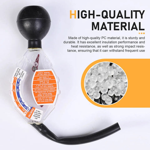 Heavy Duty Automotive Antifreeze Tester, Quick Snap Coolant Gauge with durable PC material for reliable fluid density measurement.