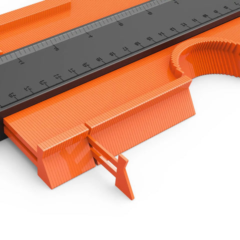 Close-up of Contour Gauge Set 10 Inch and 6 Inch With Engraved Not Fade Scale Locking Profile Tool Duplicator in durable ABS plastic