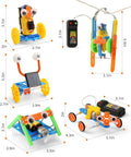 Five Robot STEM Kit For Kids Ages Seven and Up With Rope Climbing Robot Solar Car Gecko Gear Robot Dancing Crab And Walking Robot