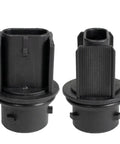 2 Pack Front Turn Signal Bulb Sockets Replaces 224-394-025 For Freightliner Cascadia M2 Columbia Headlight Turn Signal Socket Fits 4157NA 3157NA Bulbs, black plastic