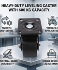3 Inch Leveling Plate Caster Wheels With Adjustable Feet For Heavy Duty Workshop Gear Smoother Than Butter Swivel Action Dead Nuts Secure At 1322 Lbs Solid Rust Resistant Steel