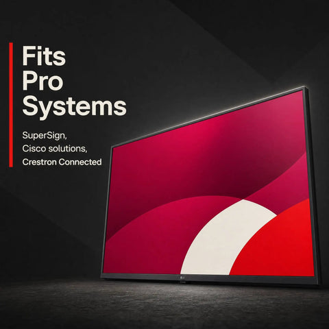 Killer 43 Inch UHD Display Panel Hits Hard With Solid HDMI And Ethernet Connectivity Boasting Rs232C Support, sleek black design.
