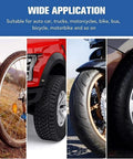 Hella Tough Tire Repair Patch Kit With Tungsten Steel Buffing Wheel Rubber Patches Roller And Scraper For Car Motorcycle Flat Fixes Quick Roadside Repairs In Three Sizes on various tires.
