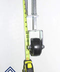 Rugged Heavy Duty Gate And Door Caster With Spring Loaded Suspension 4 Inch Fixed Wheel Square Shaft Non Swivel Flush Mount Stand Off Bracket