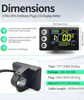 5 Pin+2Pin Ordinary Plug LCD Display Meter dimensions for Knockout Electric Bike Brushless Controller 40 Amp Sine Wave.