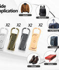 8 Pcs Metal Zipper Pull Tabs Replacement Kit For Luggage Jackets Purses Backpacks Coats And Suitcases in four colors