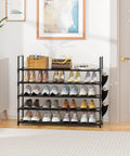 Five Tier Shoe Organizer Rack For Closet, Entryway Or Garage, Space Saving Shoe Holder Stand With Large 20 To 25 Pair Capacity