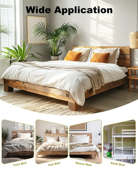 8 Sets Heavy Duty Bed Rail Brackets Non Mortise Galvanized Steel Mounting Kit With Screws For Solid Wood Headboards Quick Setup Tough As Nails Stability