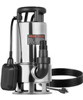 1 HP Submersible Sump Pump With 5500 GPH Flow Stainless Steel Build Automatic Float Switch Long Cord 30 Ft Lift