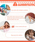 Warning signs for safe use of No Clean Solder Flux Paste Kit 4 Pack With 10ml Tubes Soldering Flux Syringe For Electronics Repair And Desoldering Rosin Paste For Precise Mess Free Solder Joints And Easy Rework.