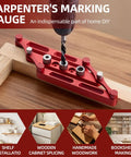 Precision Center Finder Dowel Drill Guide With Self Centering Interchangeable Rods Aluminum Alloy Positioner Tool for woodworking layout
