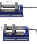2 Pack 4 Inch Light Duty Drill Press Vise Blue Forged Iron Low Profile Bench Vise Clamp For Woodworking And Metalworking Rock Solid Grip For A Tight Hold On Drill Press Tables And Workbenches, 4-inch vise