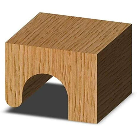 Drawer Pull Router Bit With Quarter Inch Radius And One And One Half Inch Large Diameter For Built In Recessed Finger Pulls On Drawer Or Cabinet Edges