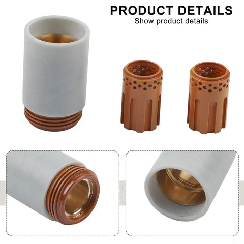 Pro Grade Swirl Ring And Retaining Cap Plasma Cutting Consumables Kit For PMX 1000 1250 1650 RT60 RT80 80A Polymer And Copper Parts