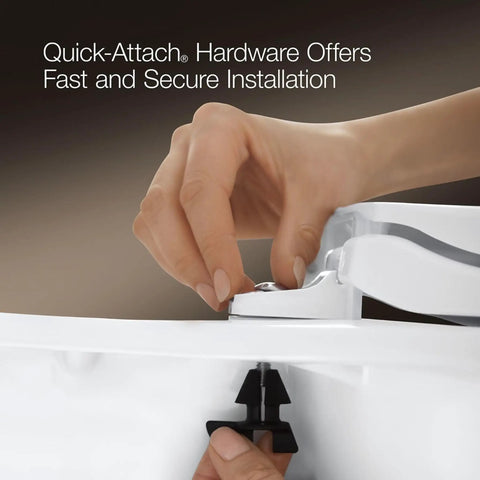 Revamp Your Bathroom With This Top Tier Quiet Close Elongated Toilet Seat In Crisp White Featuring Sturdy Mounting Bolts And Quick Attach Hardware That Gets You Set Real Quick For Everyday Comfort