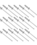 Stainless Steel Blind Rivets 50 Pcs Dome Head Smooth Finish Heavy Duty Break Resistant Fasteners for Electrical Boxes