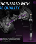 Front Left Or Right CV Axle And Front Wheel Hub Bearing For 2010-2017 Chevy Equinox GMC Terrain Drop-In Replacement Shaft shown
