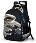 Space Satellite Print Unisex Backpack With Large Capacity Durable Polyester Build Smooth Zipper Astronaut Design