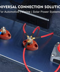 Heavy Duty Single Post Bus Bar Power Distribution Block For 12V 48V DC Systems 200 Amp Rating Featuring Pure Copper Conductors And Stainless Hardware Badass Upgrade For Marine Auto Boat Truck Or RV Wiring Setups Red, showcasing connections and conductors.
