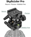 SkyGuider Pro Base Mount For Star Tracker Low Latitude Version shown on tripod, highlighting secure and precise features.
