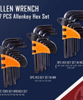 All In One 157-Piece Screwdriver And Repair Tool Kit With Ratcheting Wrenches Rubber Mallet Long Nose Pliers Magnetic Screw Retriever Files Hex Key Set Bit Adapters Pin Punches And More Allen Wrench 27 PCS Hex Set displayed