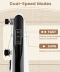 Close-up of dual-speed controls on Your Go To Handheld Sewing Machine For Quick Mending And DIY Projects A Portable Mini Sewing Tool