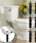Universal Toilet Seat Hinges With Expanding Rubber Top Nuts And Stainless Steel Gaskets For Blind Hole Mounting quick swap heavy duty non slip washers