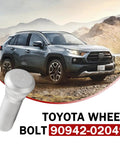 5 Pack Garage Grade Wheel Studs And Tire Lug Nuts M12 X 1.5 Extended Hub Bolts Rust Proof Auto Hardware Built Tough For No Fuss Swaps And Daily Driver Ready Silver on Toyota SUV.
