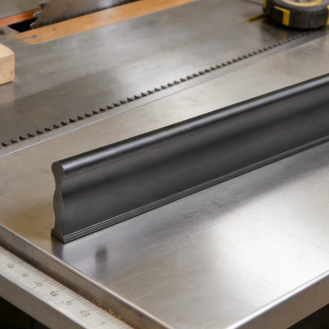 24 Inch Anodized Aluminum Straight Edge Ruler For Checking Surface Straightness And Machinery Alignment, Precision Marking And Scribing Tool For Woodworking, DIY Projects, With Easy Storage Hanging Hole on metal table